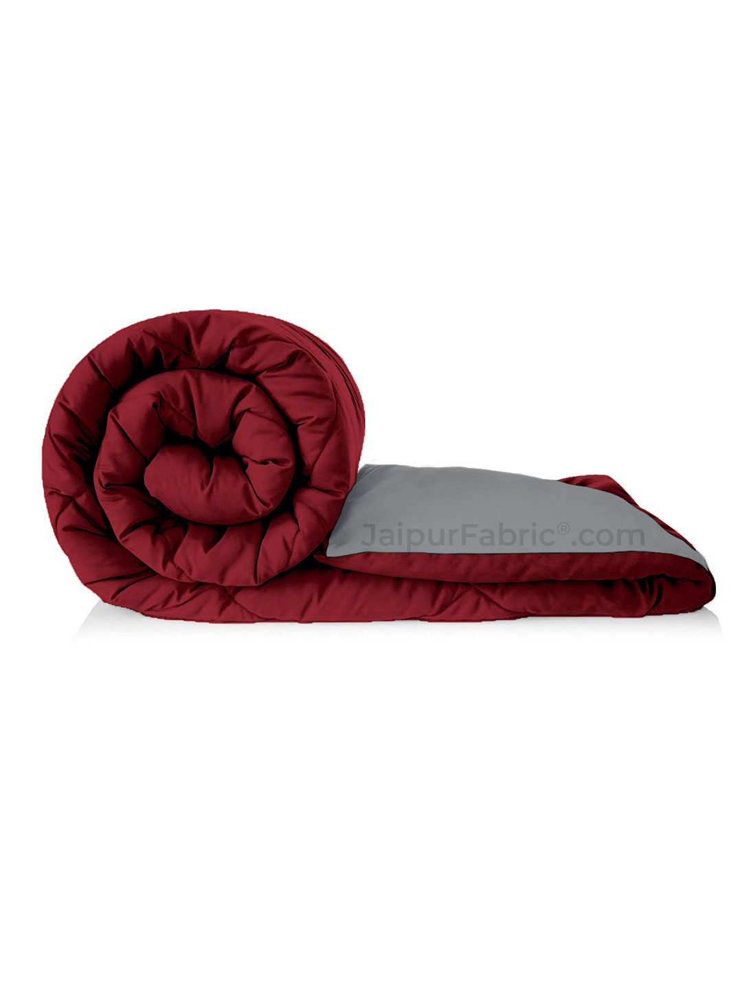 Grey-Maroon Double Bed Comforter