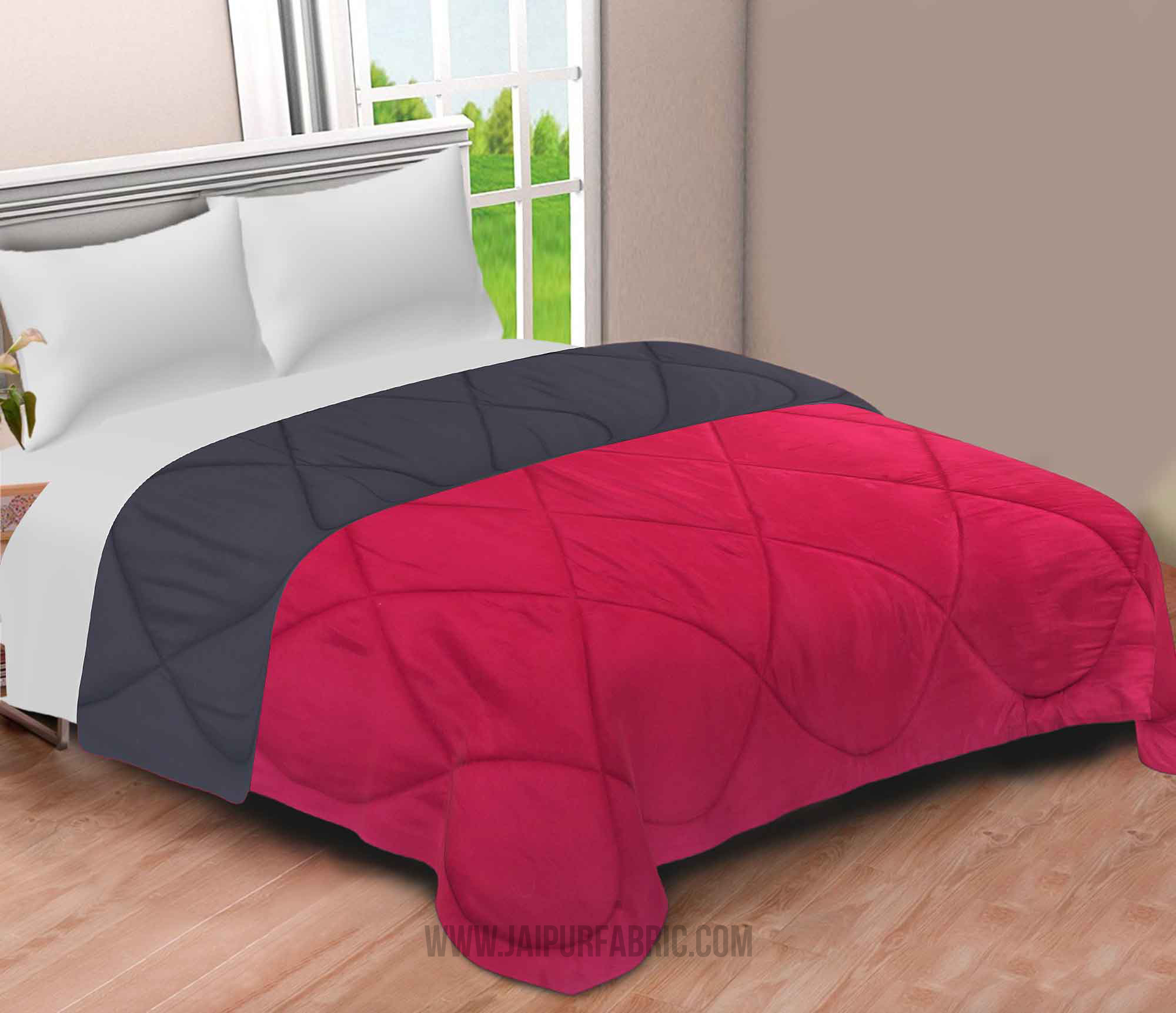 Red-Grey  Double Bed Comforter