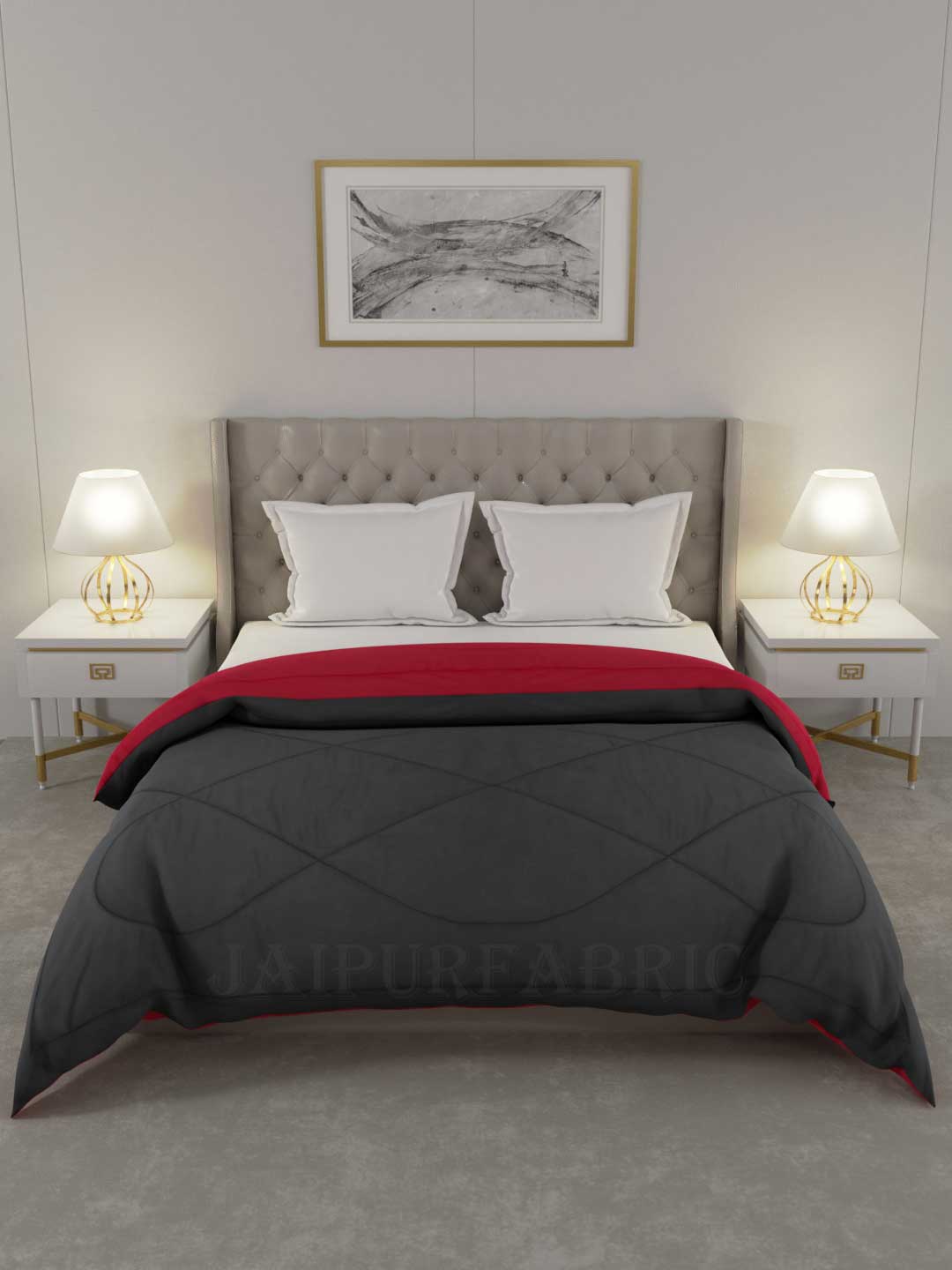 Red-Grey  Double Bed Comforter