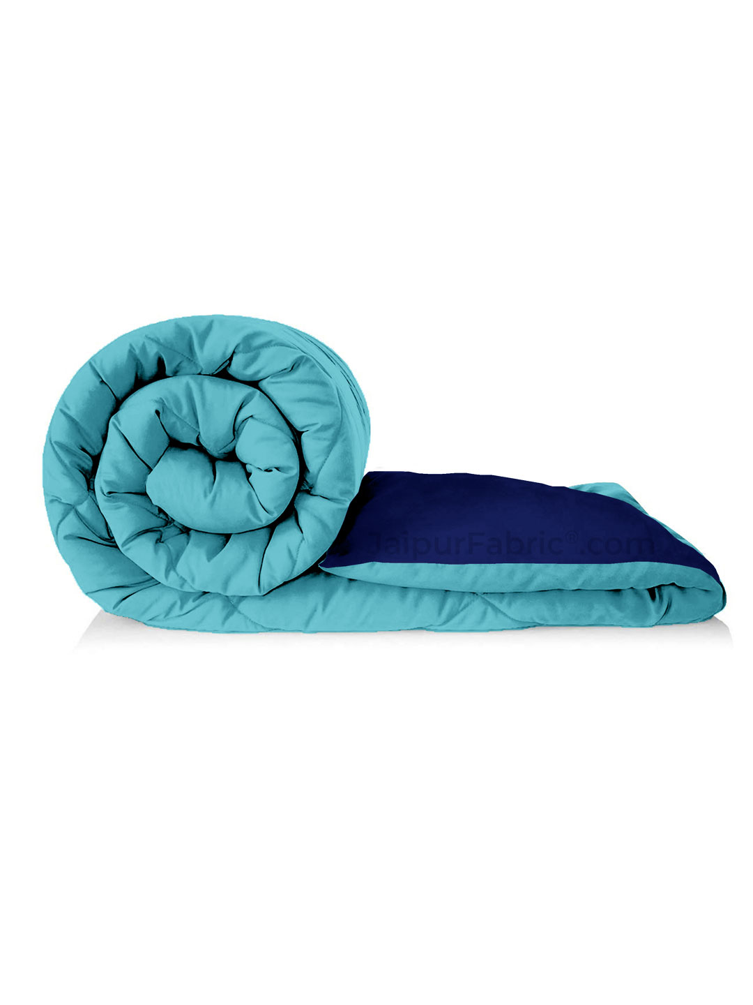 Aqua Green-Navy Blue Double Bed Comforter