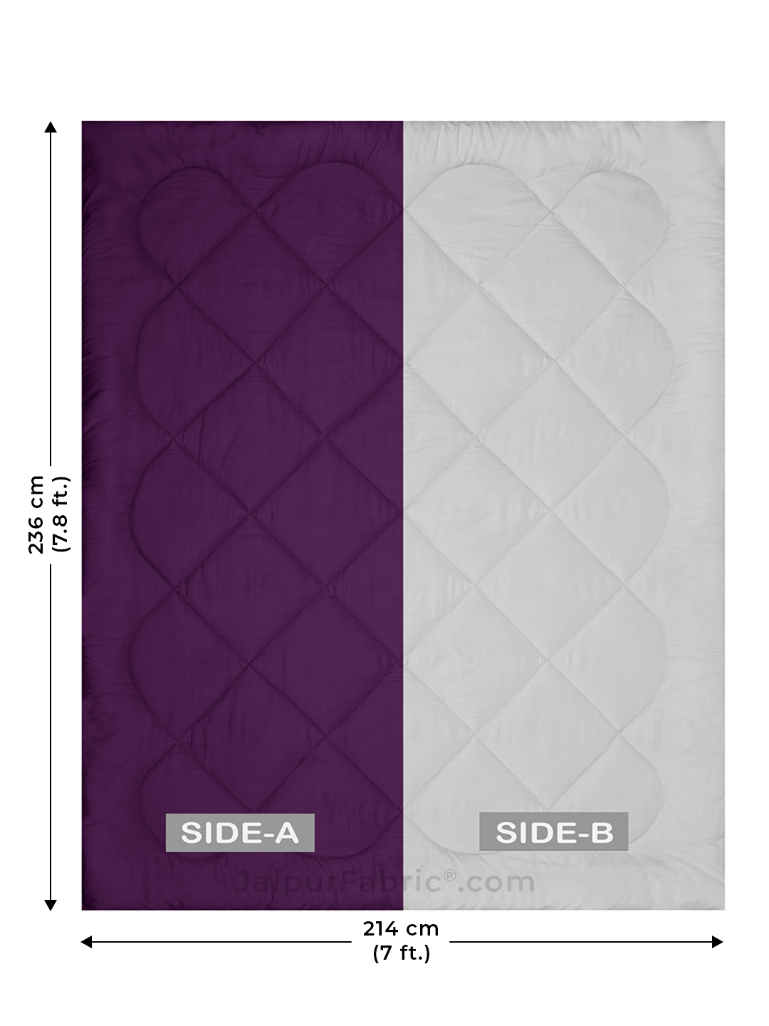 Grey-Purple Double Bed Comforter