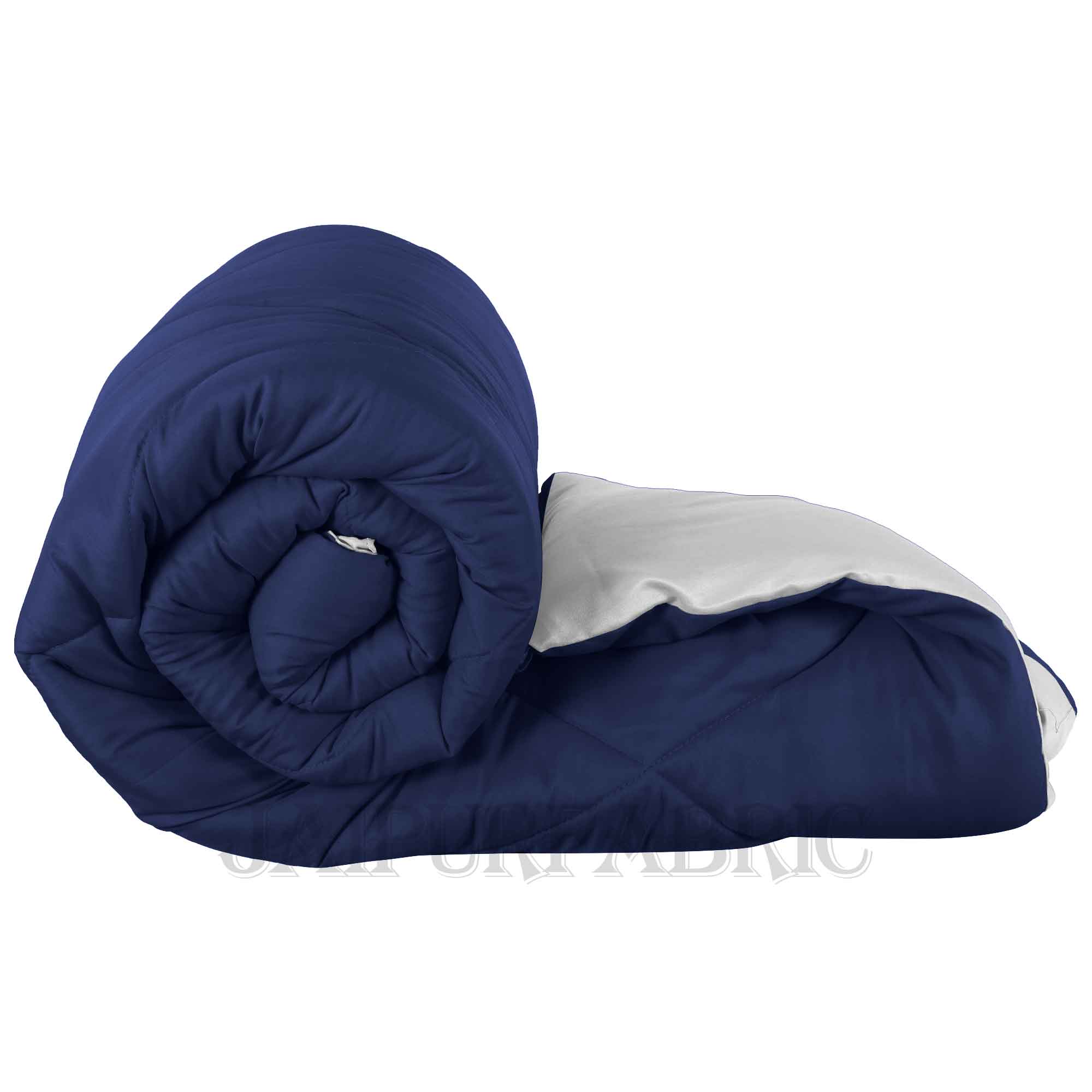 Navy Blue Light Grey Double Bed Comforter