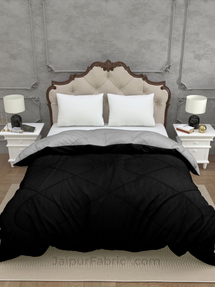 Grey-Black Double Bed Comforter