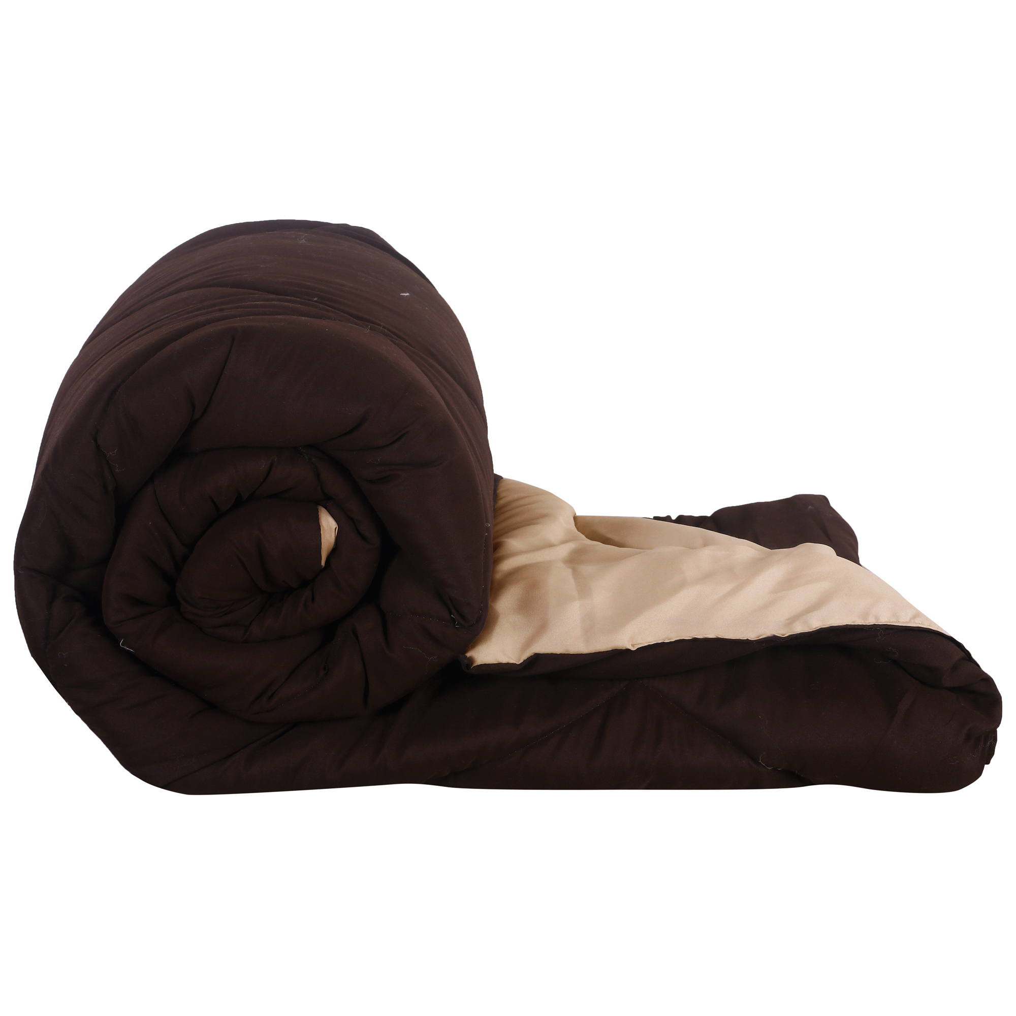 Dark Brown-Off White  Double Bed Comforter