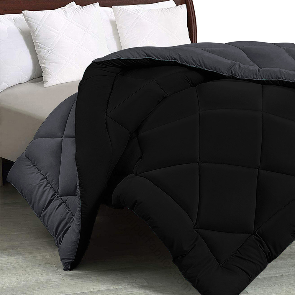 Black Grey  Double Bed Comforter