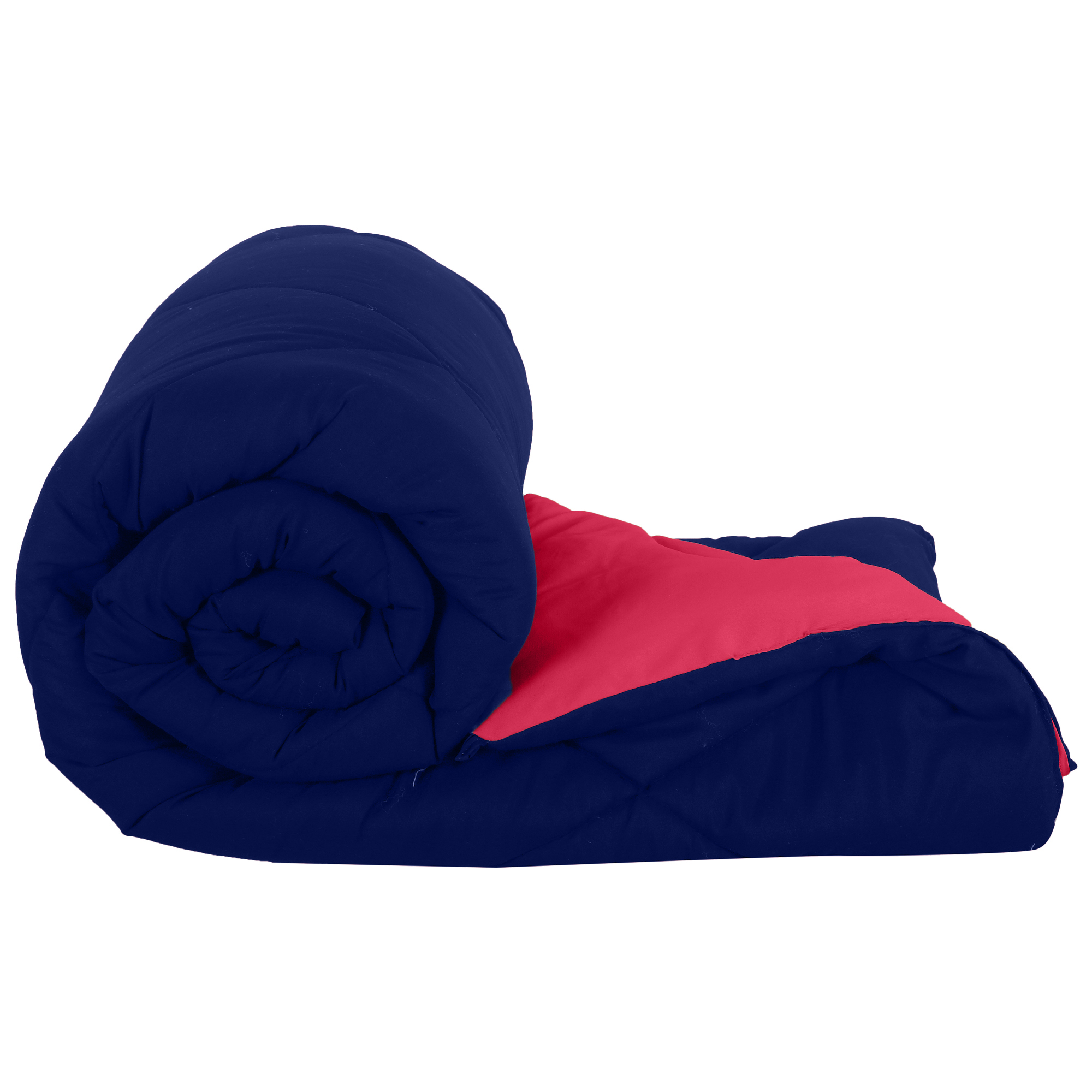 Navy Blue-Red  Double Bed Comforter