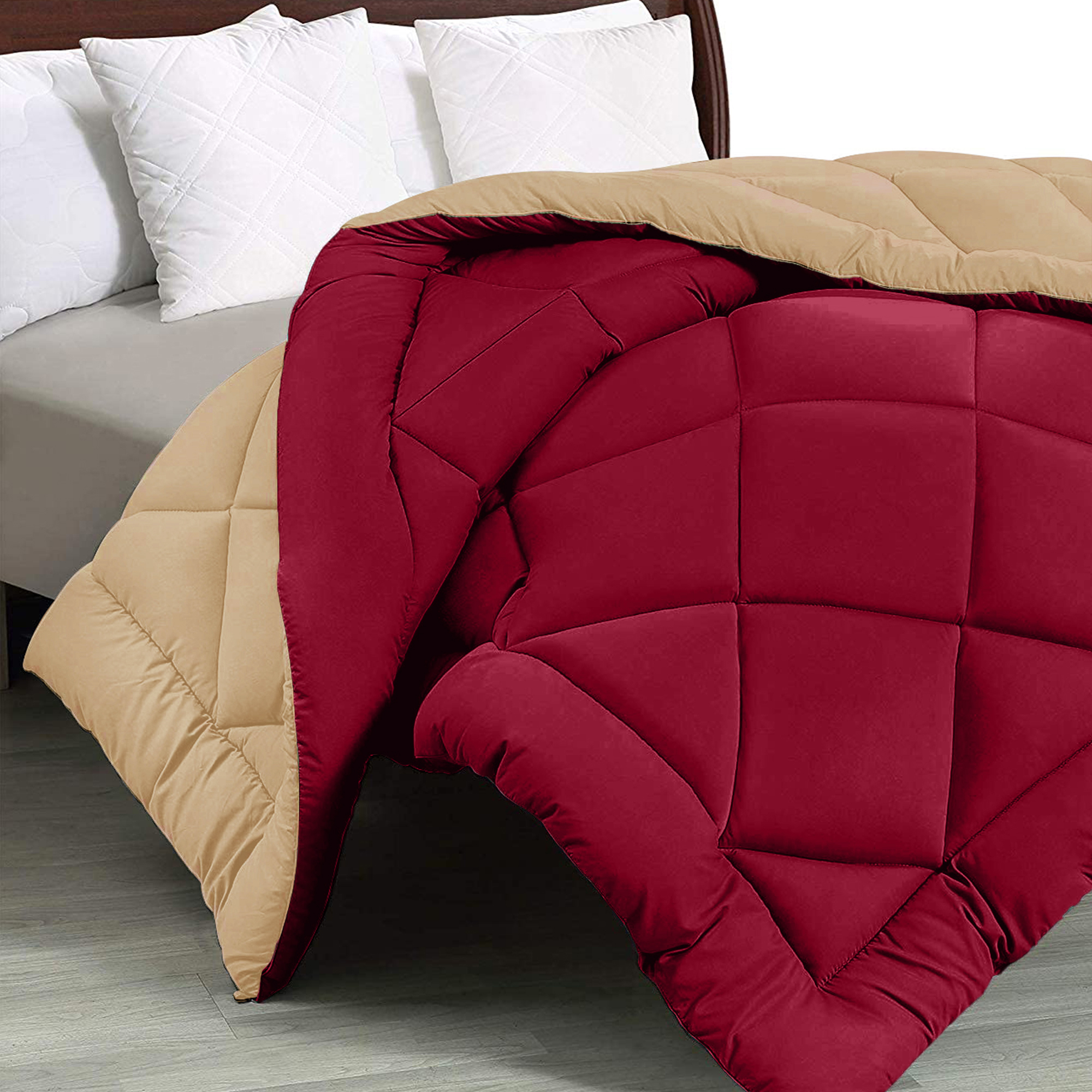 Red-Off White  Double Bed Comforter