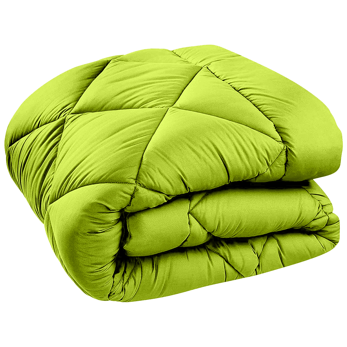 Dark Grey - Lemon Green Double Bed Comforter