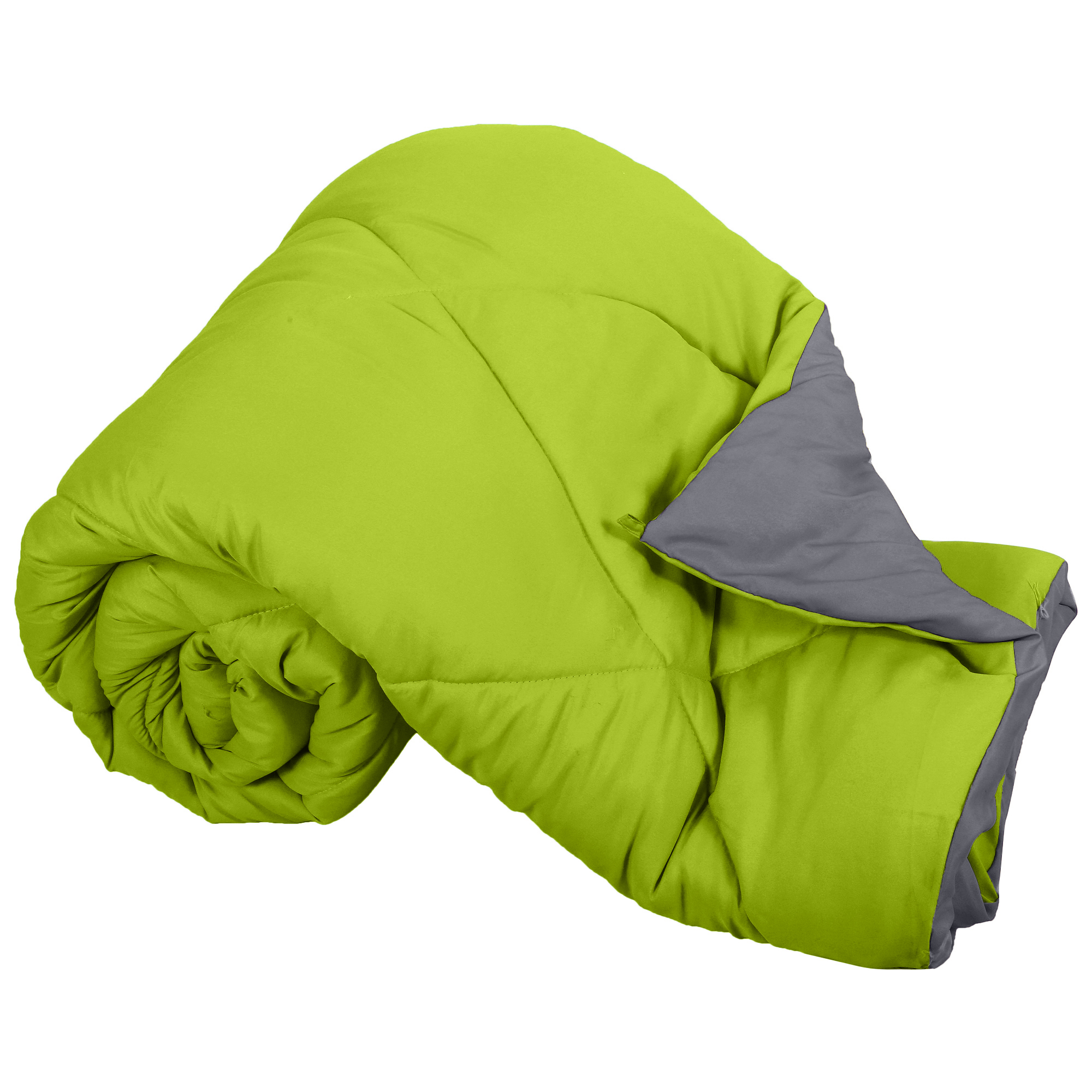 Dark Grey - Lemon Green Double Bed Comforter