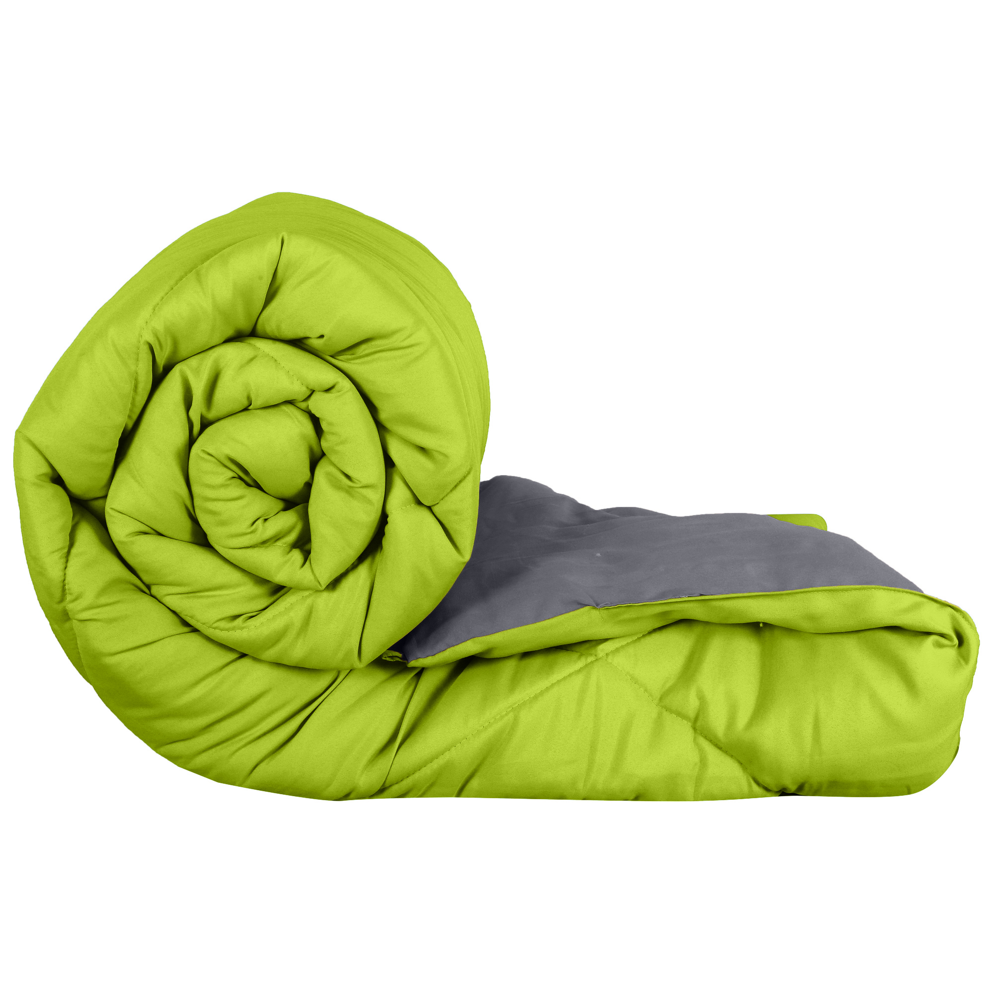 Dark Grey - Lemon Green Double Bed Comforter