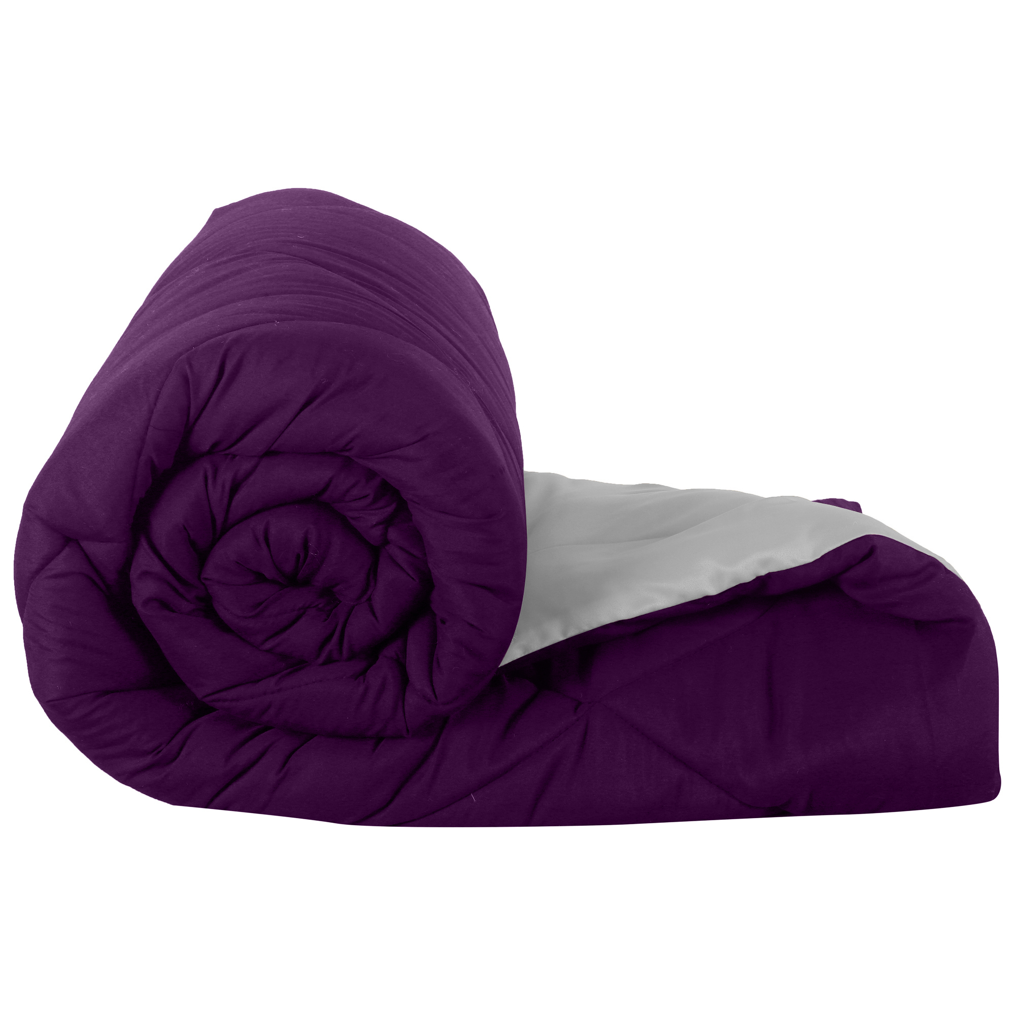 Purple Light Grey Double Bed Comforter