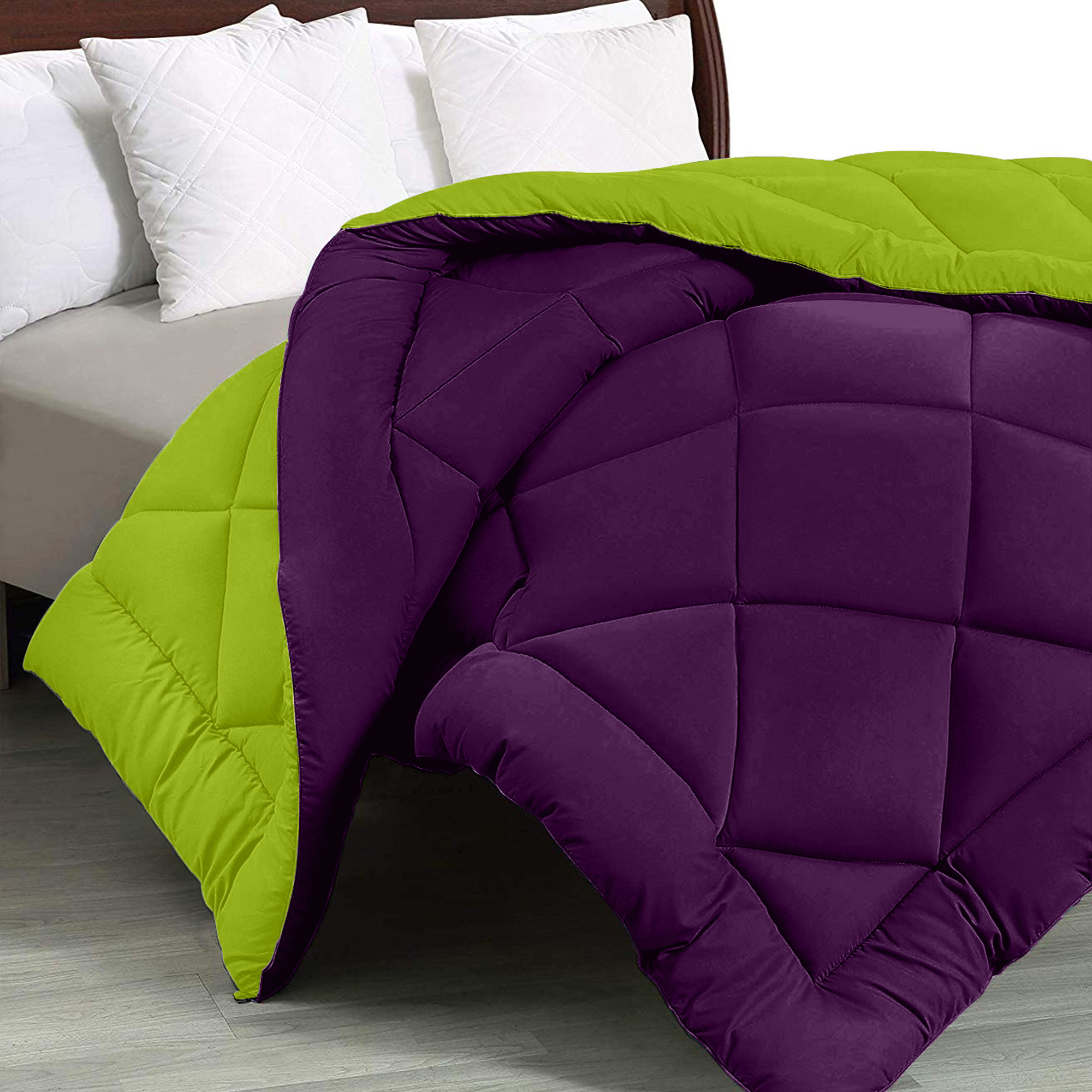 Purple Green Double Bed Comforter