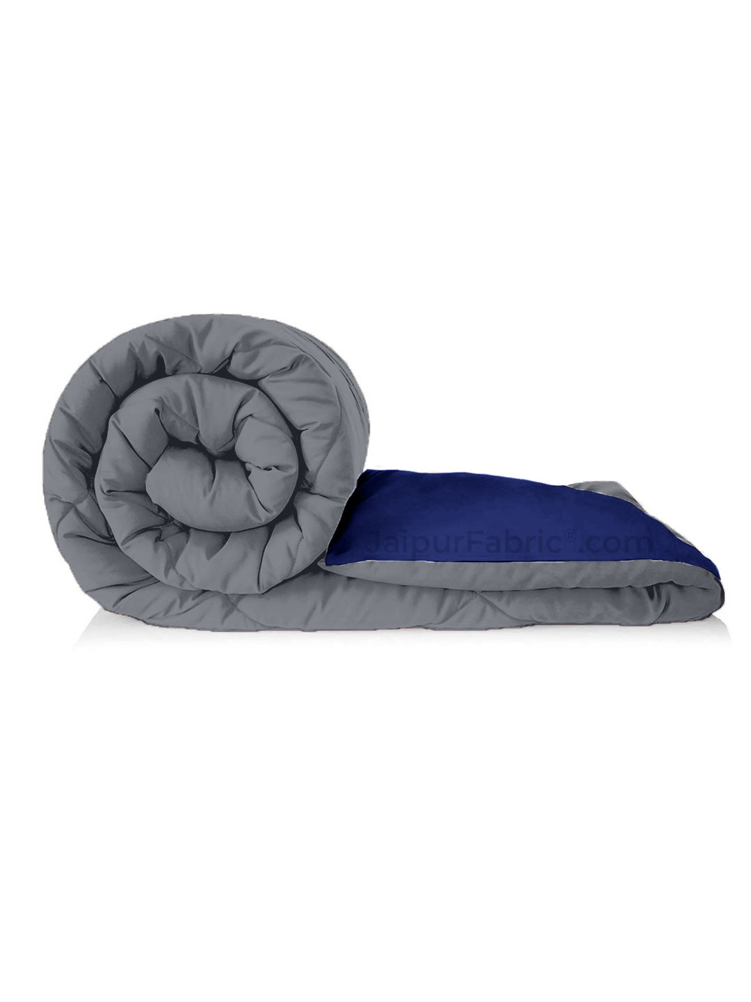 Light Grey Navy Blue Single Bed Comforter