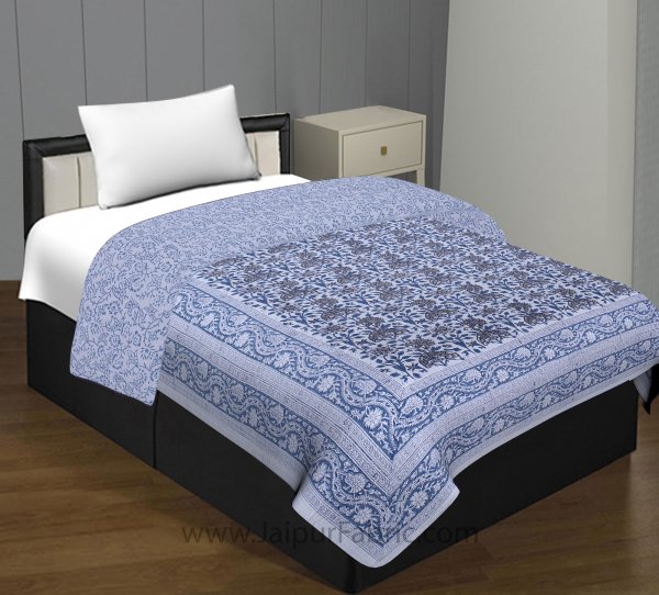 Heritage Hand Block Single Bed Comforter