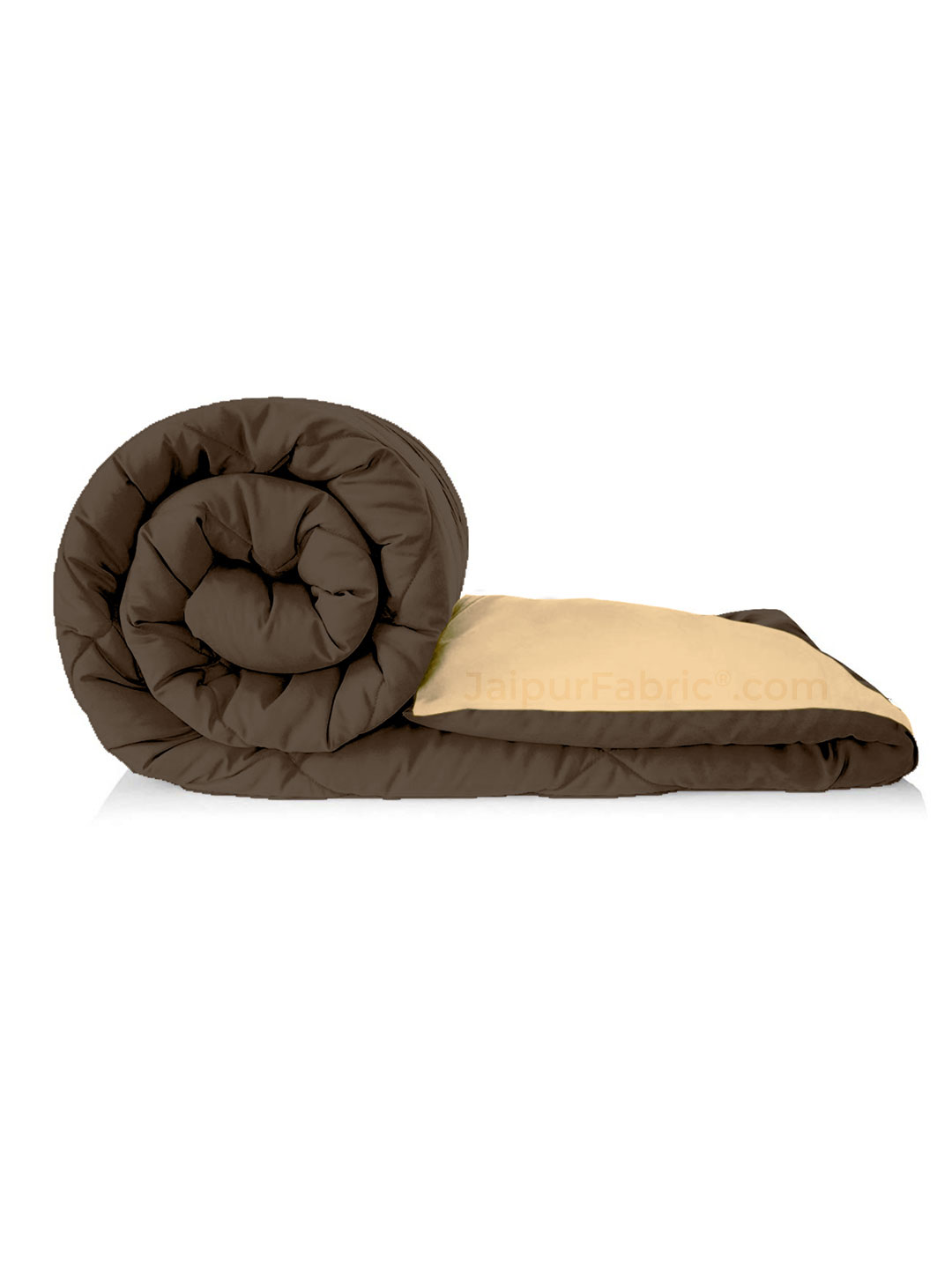 Dark Brown-Off White  Single Bed Comforter