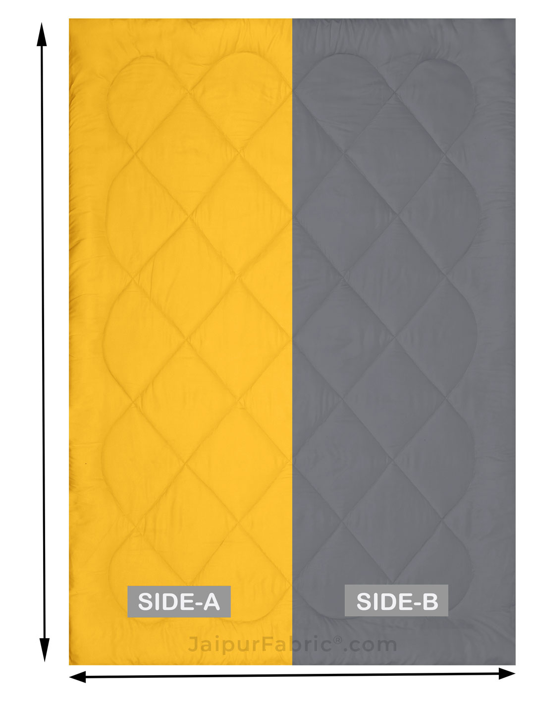 Light Grey Mango Yellow Single Bed Comforter