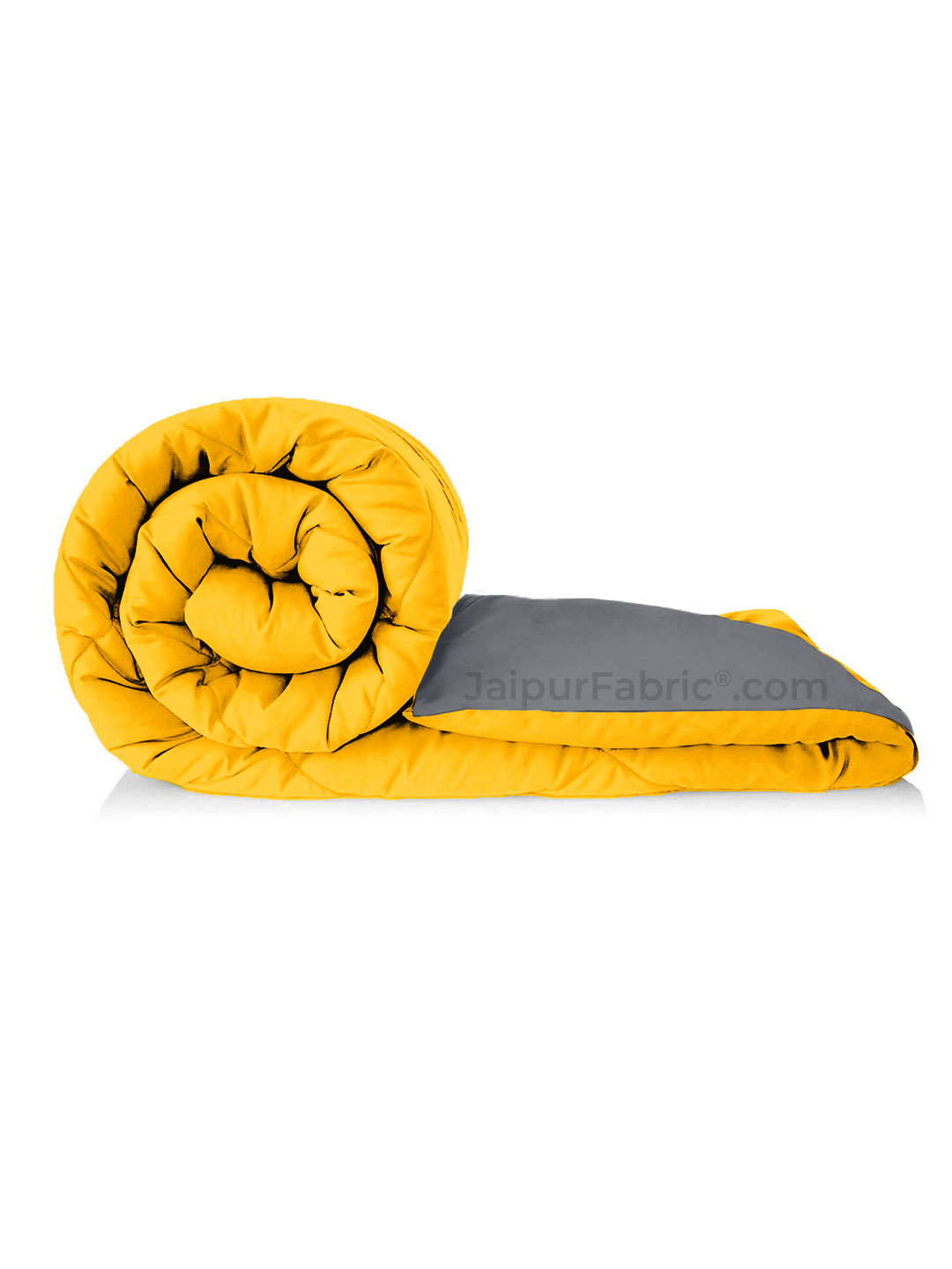 Light Grey Mango Yellow Single Bed Comforter