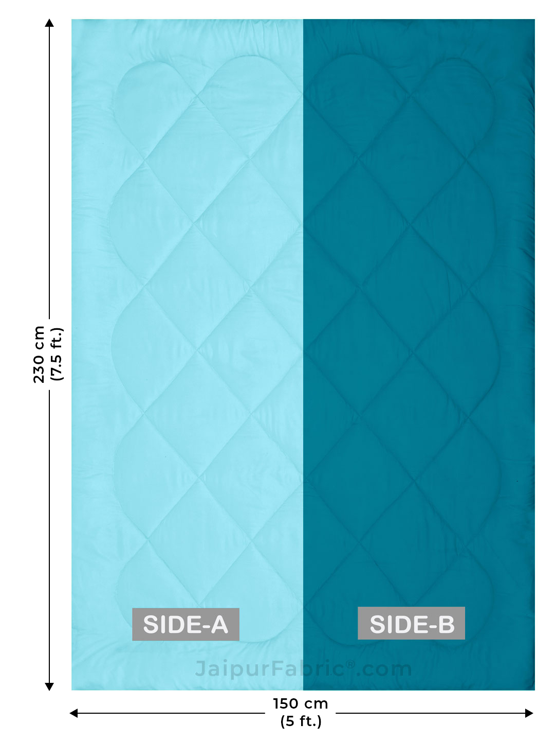 Teal Blue Ocean Blue Single Bed Comforter