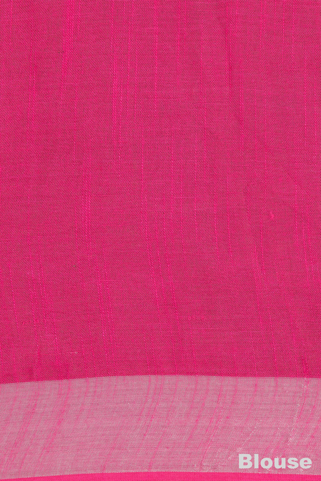 Women Batik Print Motif Cotton Linen Saree with Unstitched Blouse - Pink