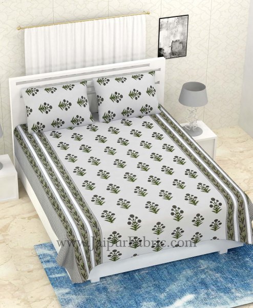 COMBO321 GREY FLORAL BEDSHEET + COMFORTER SET