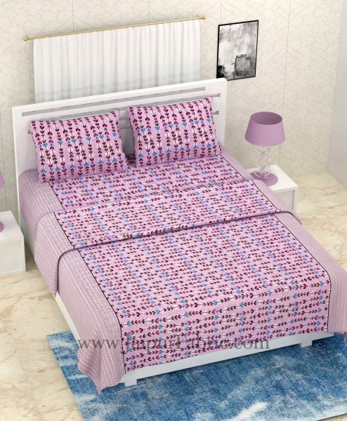 COMBO324 PINK BELL BEDSHEET + COMFORTER SET