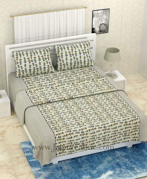 COMBO325 CREAM BELL BEDSHEET + COMFORTER SET