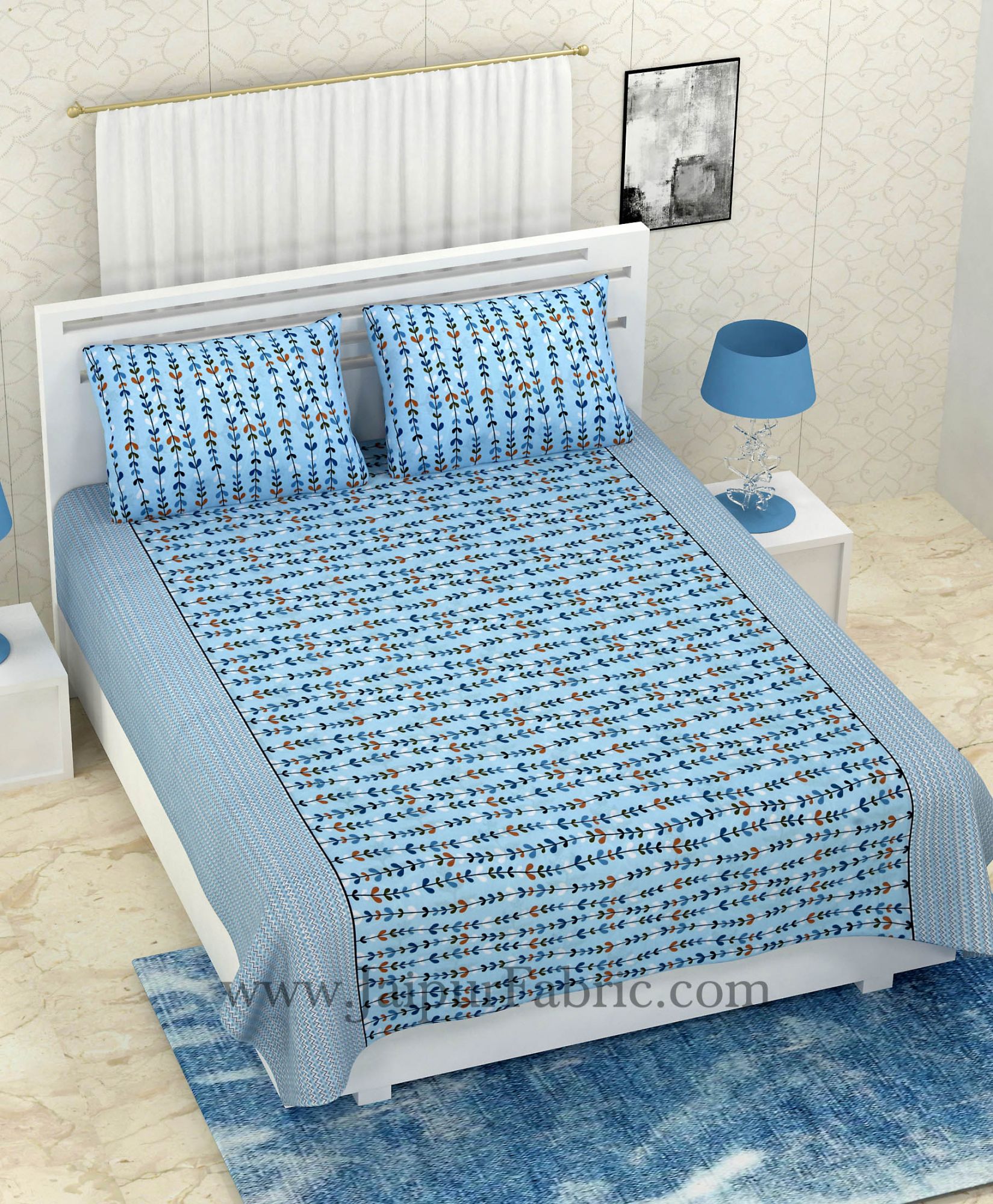 COMBO326 BLUE BELL BEDSHEET + COMFORTER SET