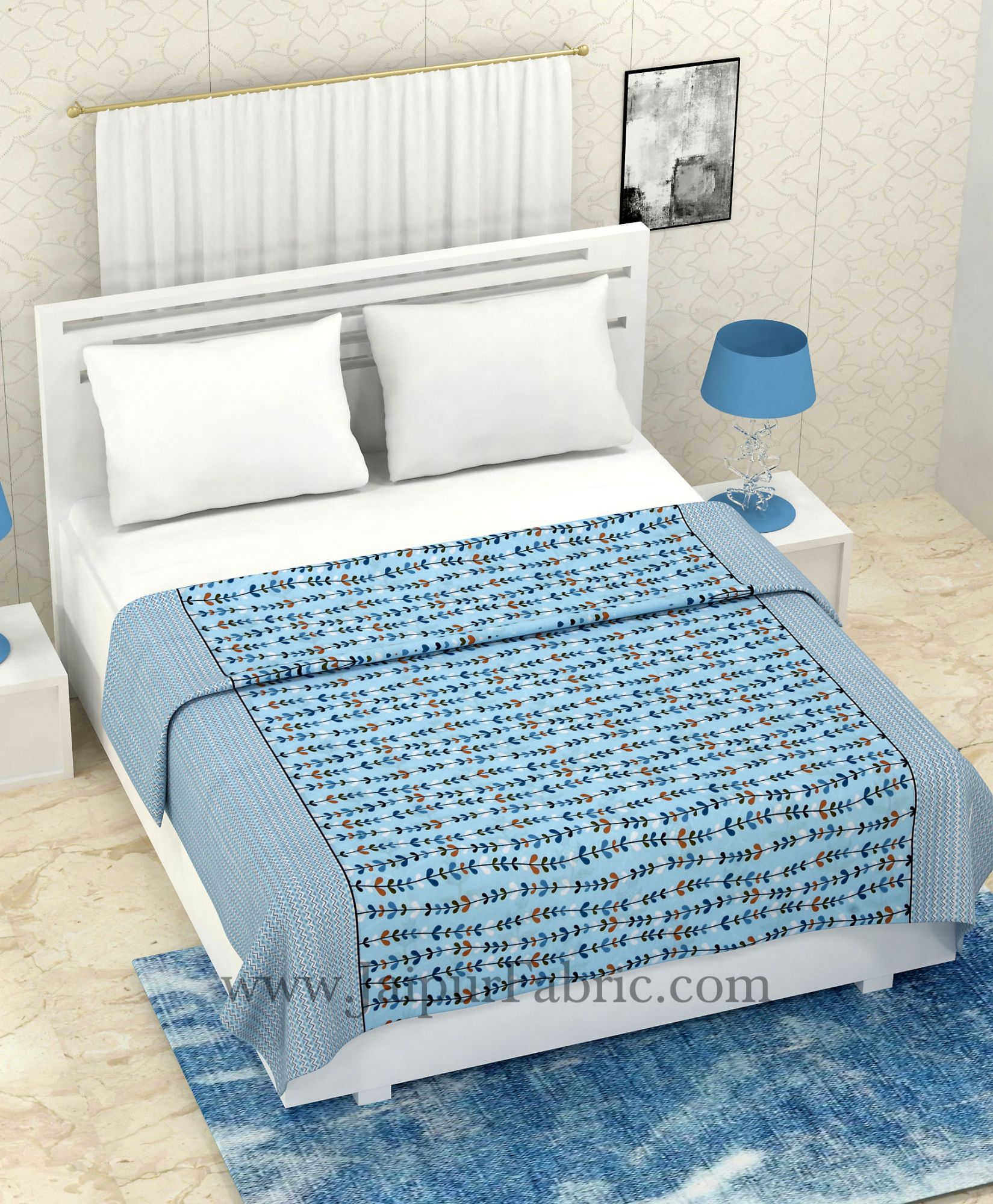 COMBO326 BLUE BELL BEDSHEET + COMFORTER SET