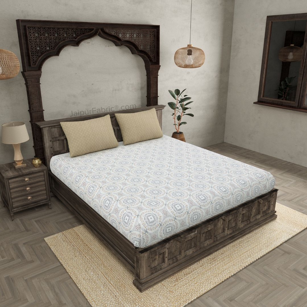 The Icon Brown Cotton Dohar and Bedsheet Combo