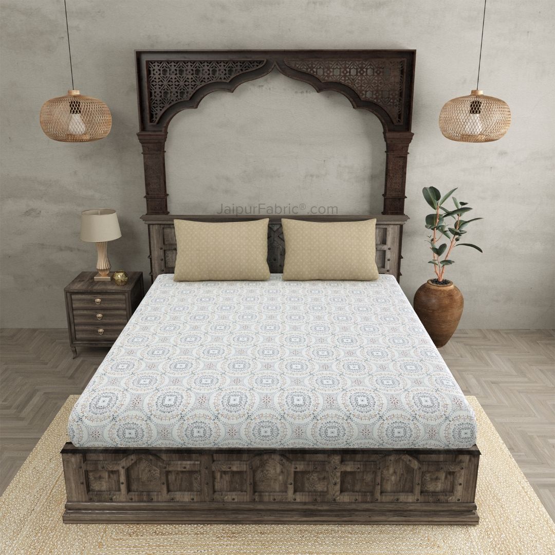 The Icon Brown Cotton Dohar and Bedsheet Combo