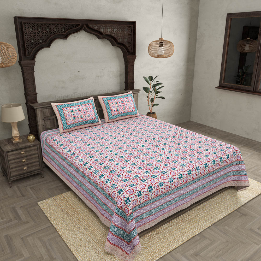 Catchy Canvas Mouve Double Bedsheet