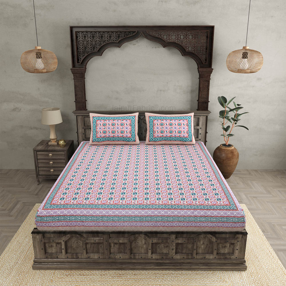 Catchy Canvas Mouve Double Bedsheet