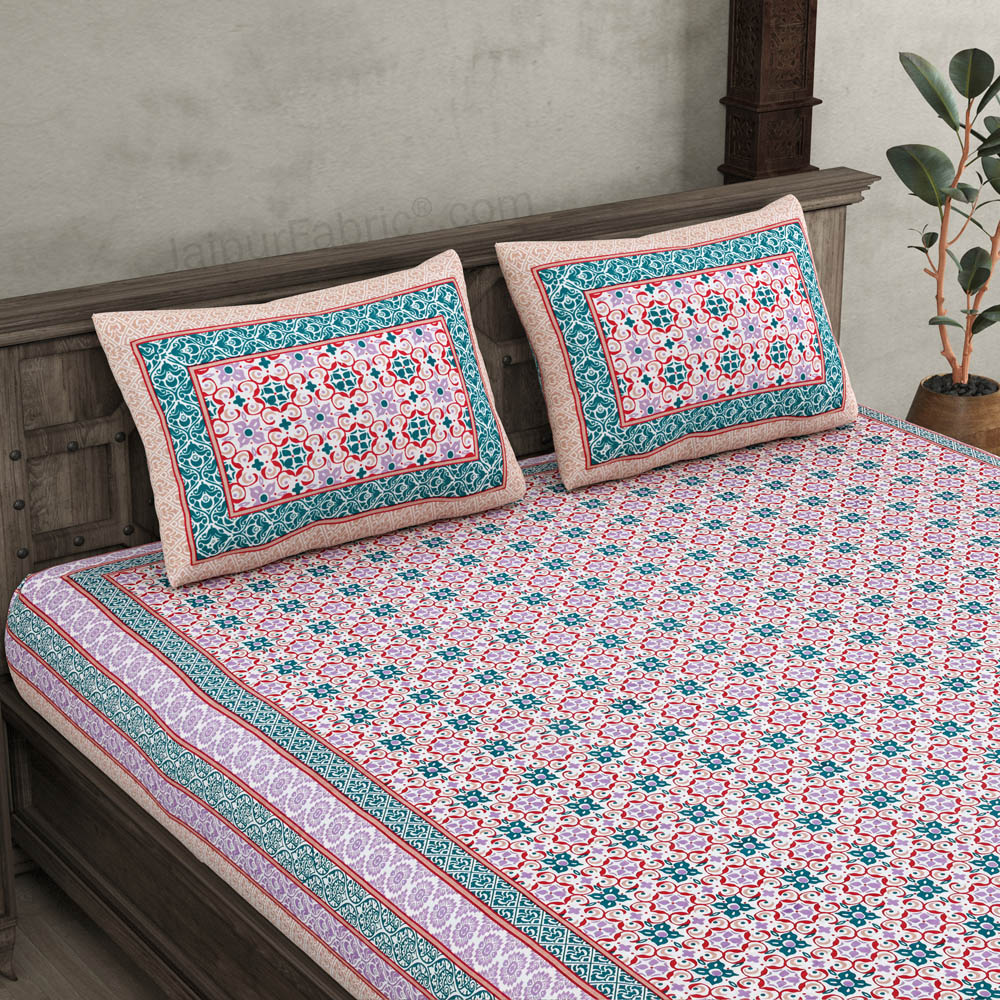 Catchy Canvas Mouve Double Bedsheet