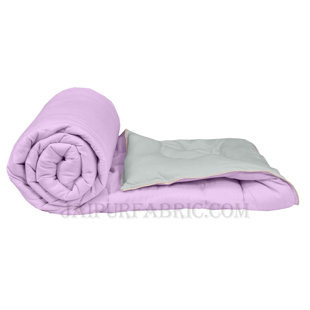 Ultra Soft Fluffy Reversible Purple Grey Dual Tone Pure Cotton Cover Premium Micro Fibre Filling Double Bed Comforter