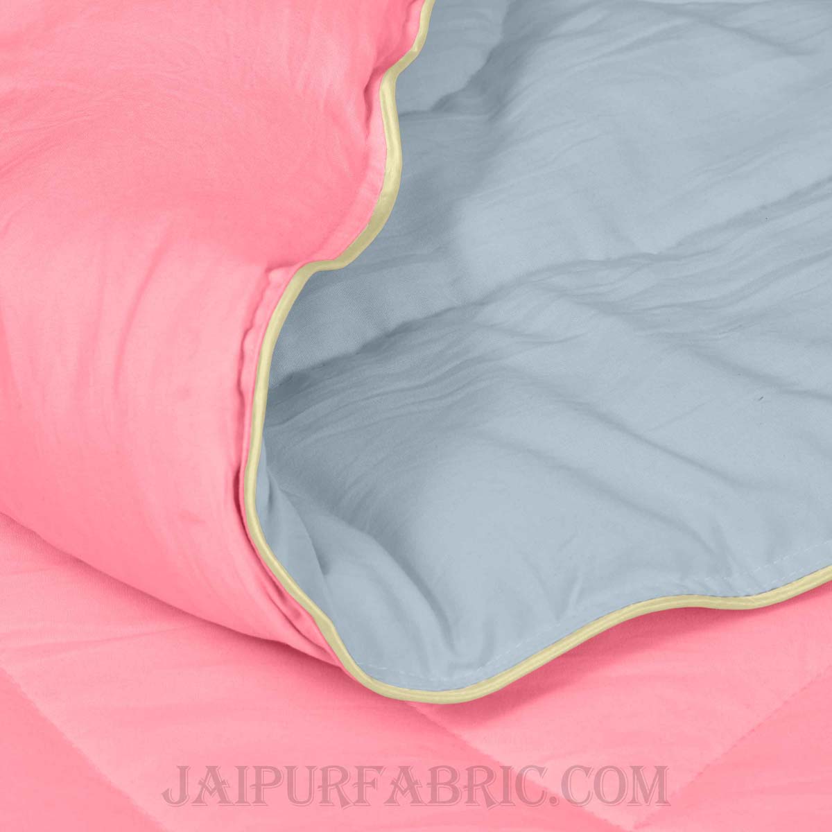 Ultra Soft Fluffy Reversible Grey Pink Dual Tone Pure Cotton Cover Premium Micro Fibre Filling Double Bed Comforter