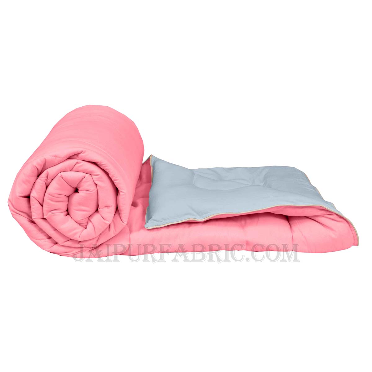 Ultra Soft Fluffy Reversible Grey Pink Dual Tone Pure Cotton Cover Premium Micro Fibre Filling Double Bed Comforter