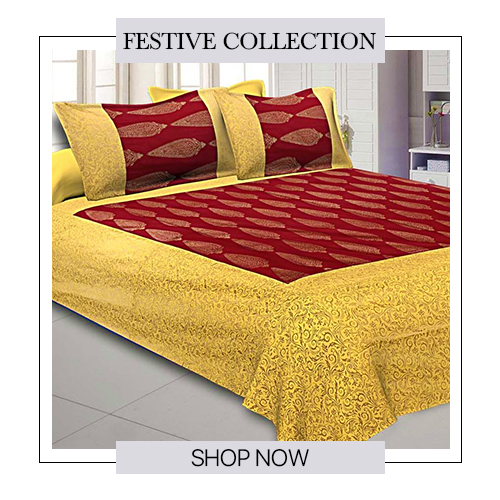 COMBO356 Beautiful Patola Bedsheet + 4 Pillow Cover