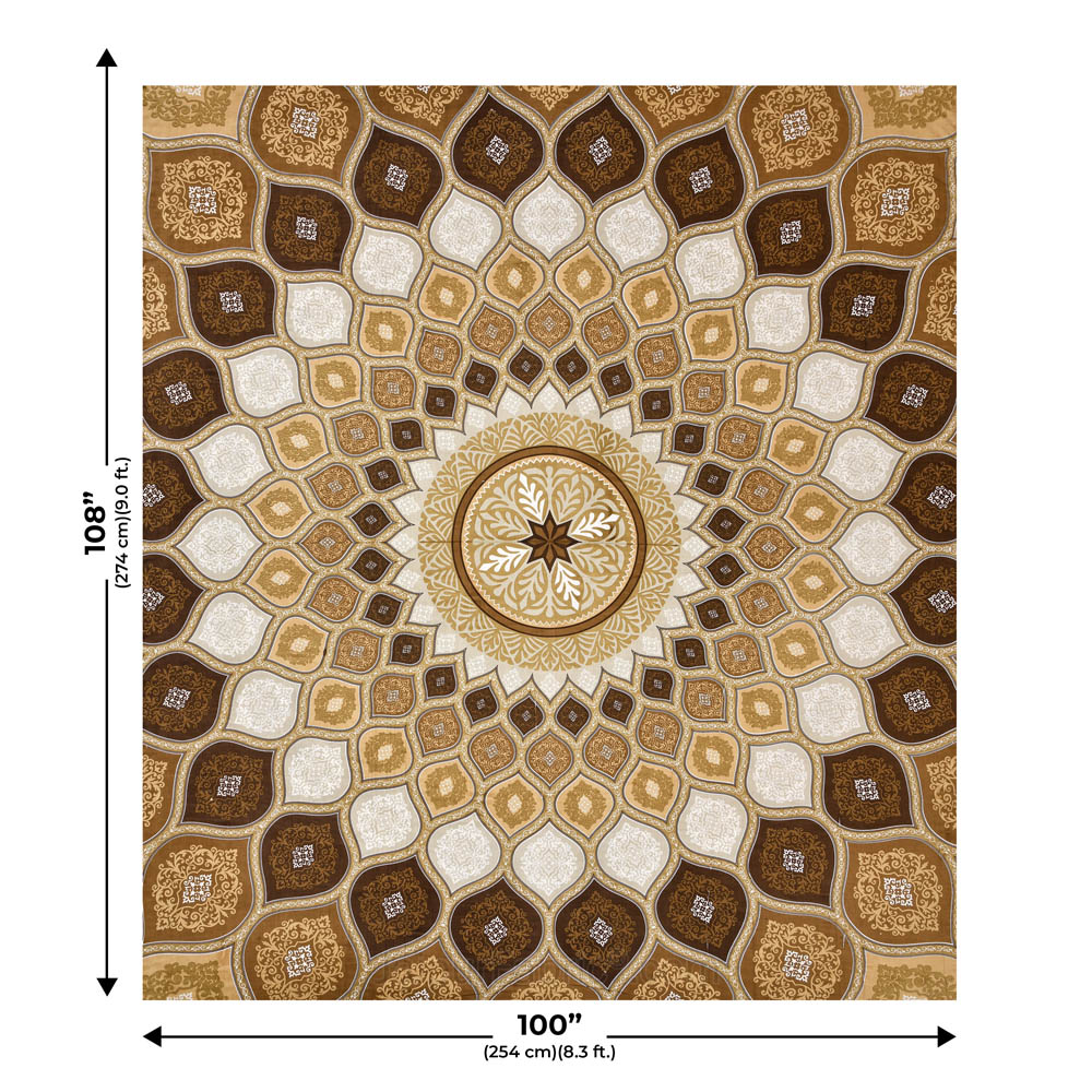 Sacred Shells Brown Cotton Double Bedsheet