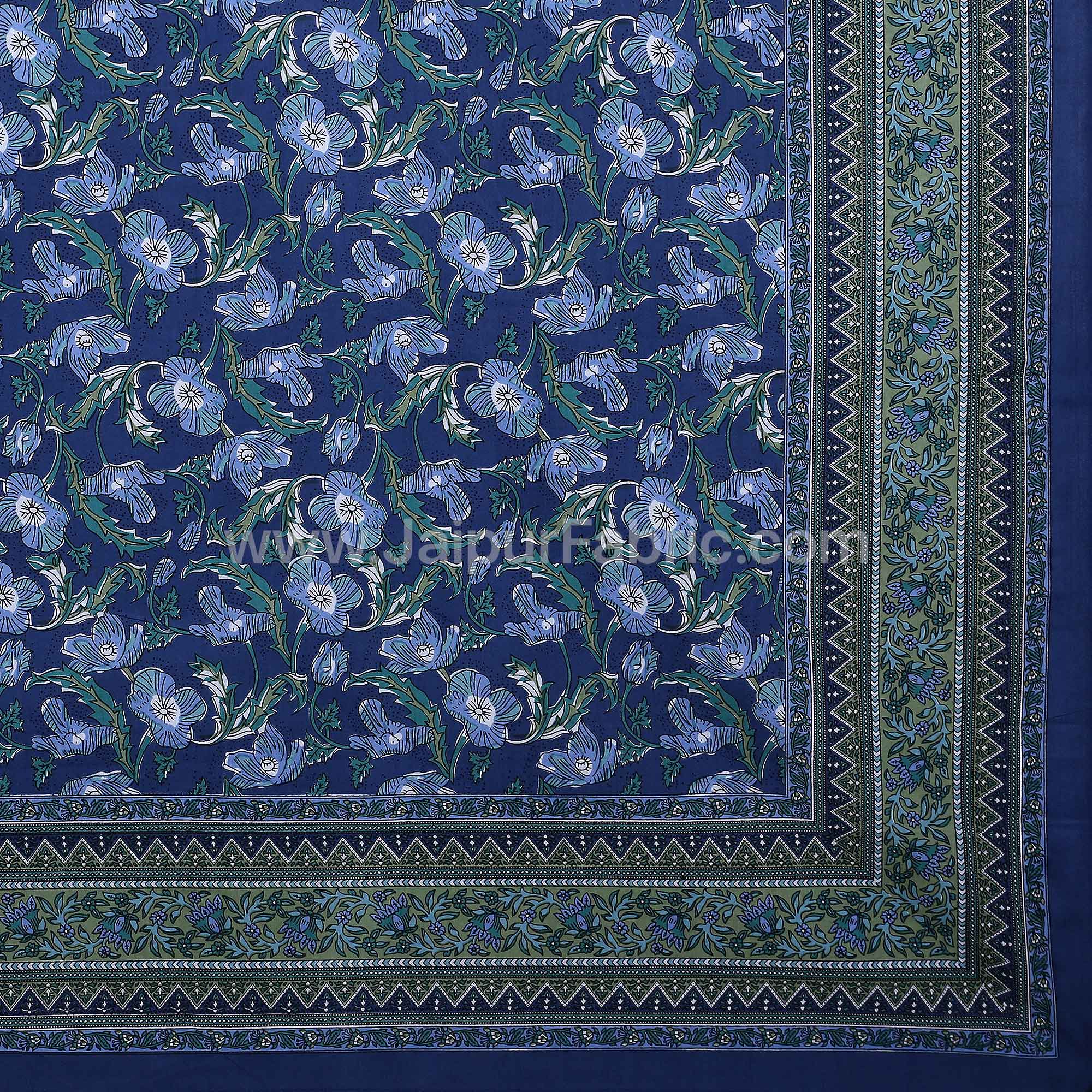 Blue Iconic Iris Double Bedsheet