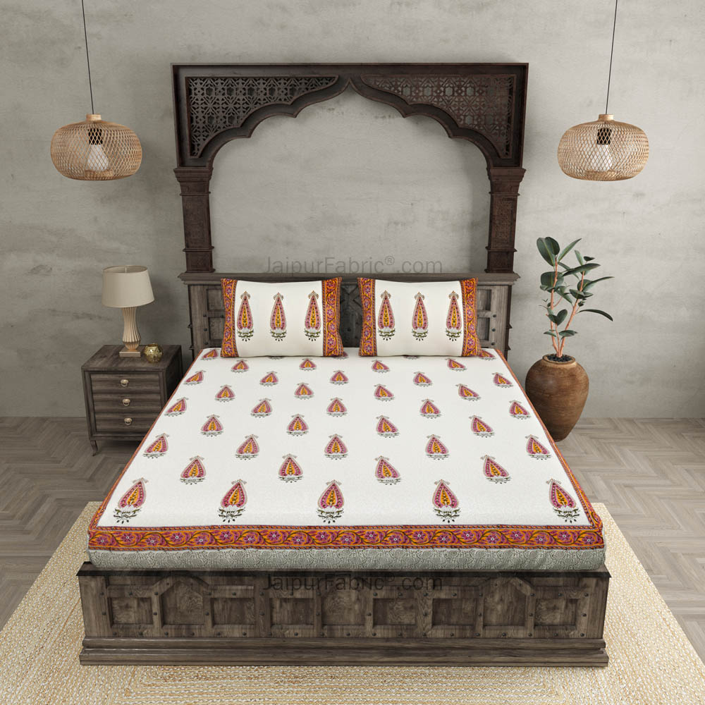 Distinct Designer Hand Block Print Double Bedsheet