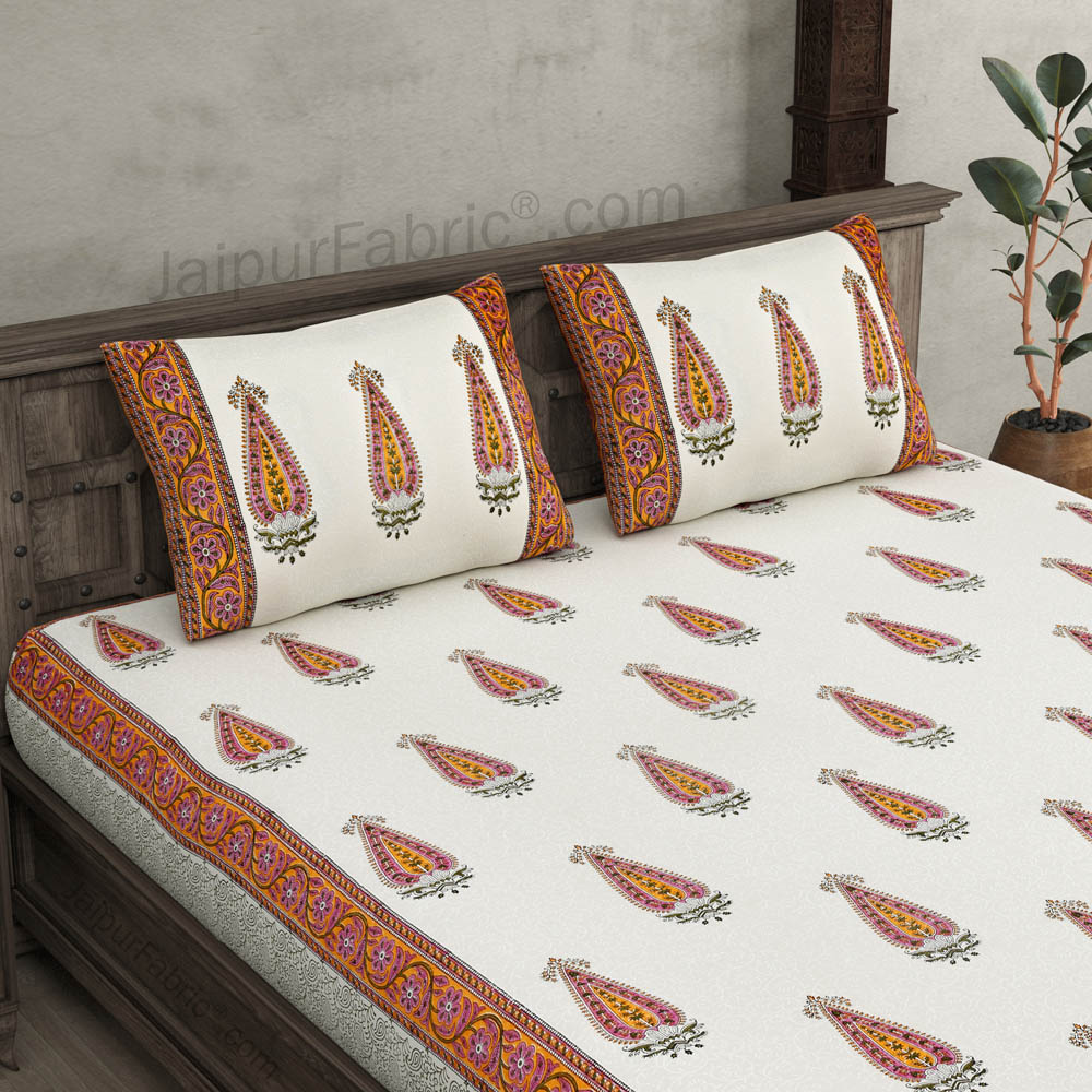 Distinct Designer Hand Block Print Double Bedsheet