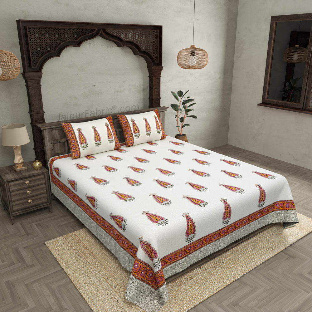 Distinct Designer Hand Block Print Double Bedsheet