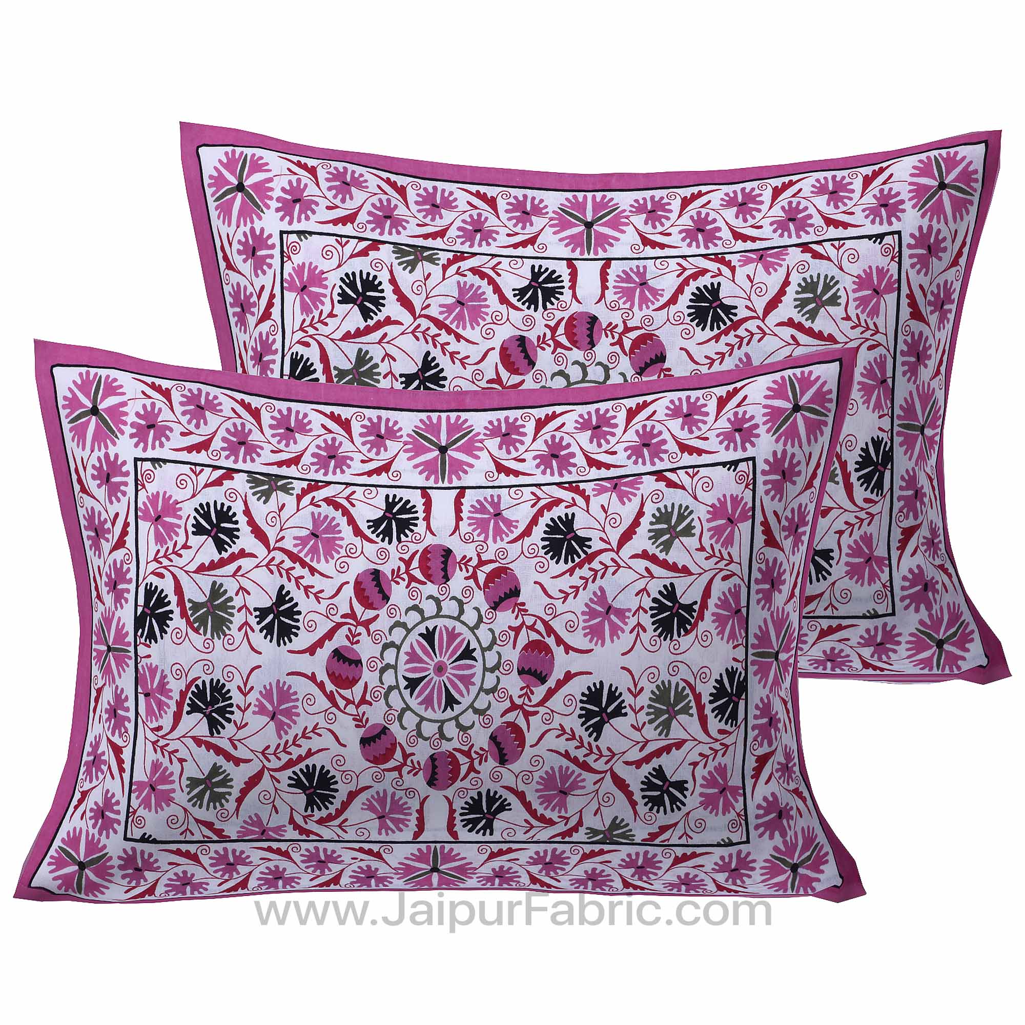 Pink Festive Vibes Double Bedsheet