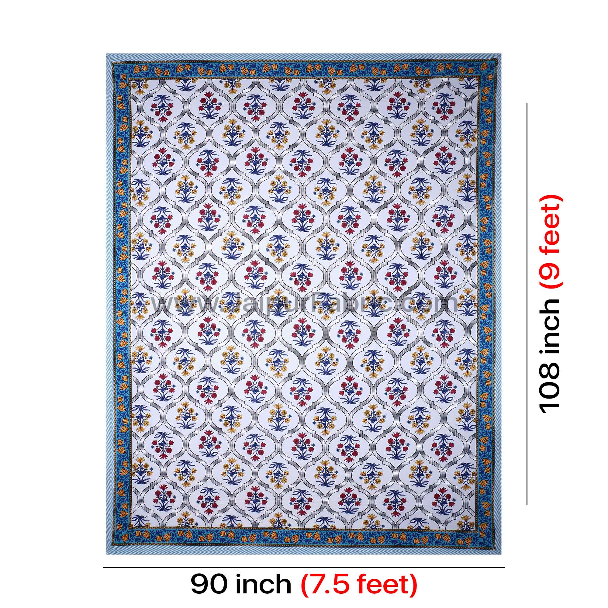 Blue Celebrations Double Bedsheet