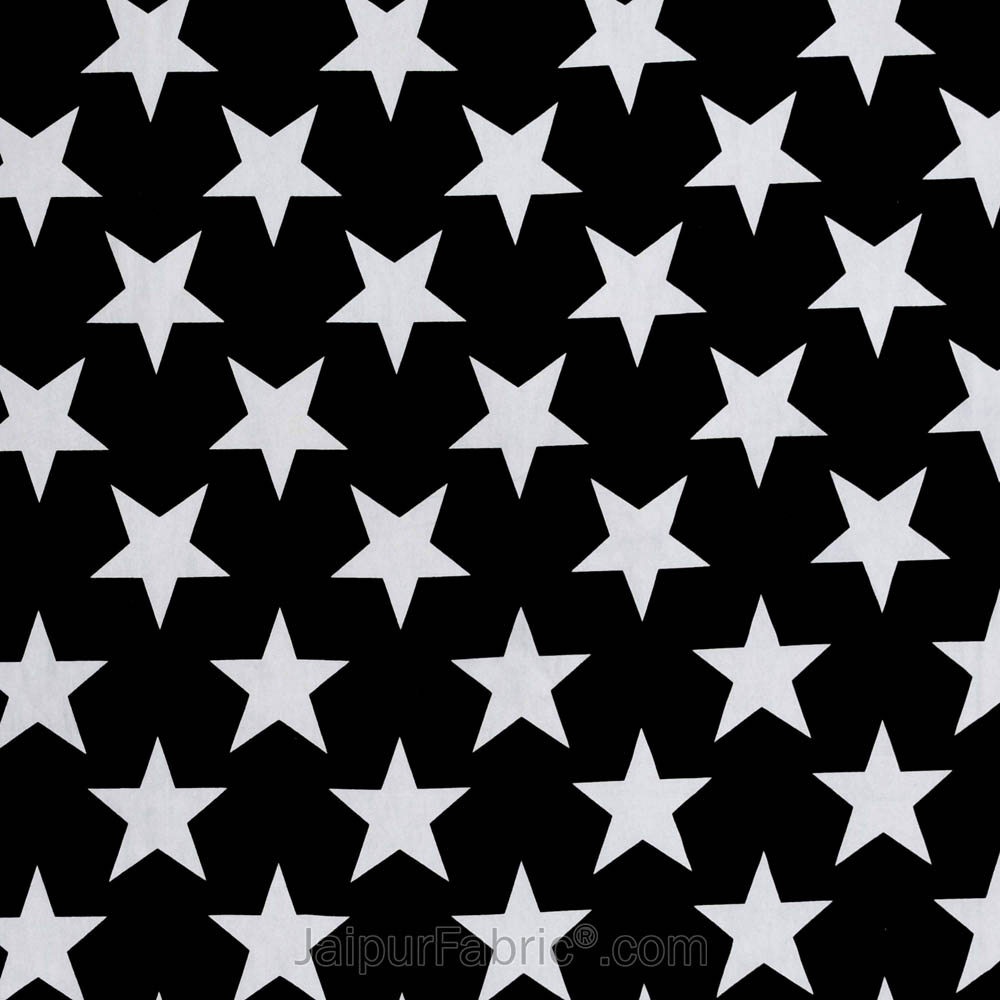 Shinning Stars On Night Black Bedsheet