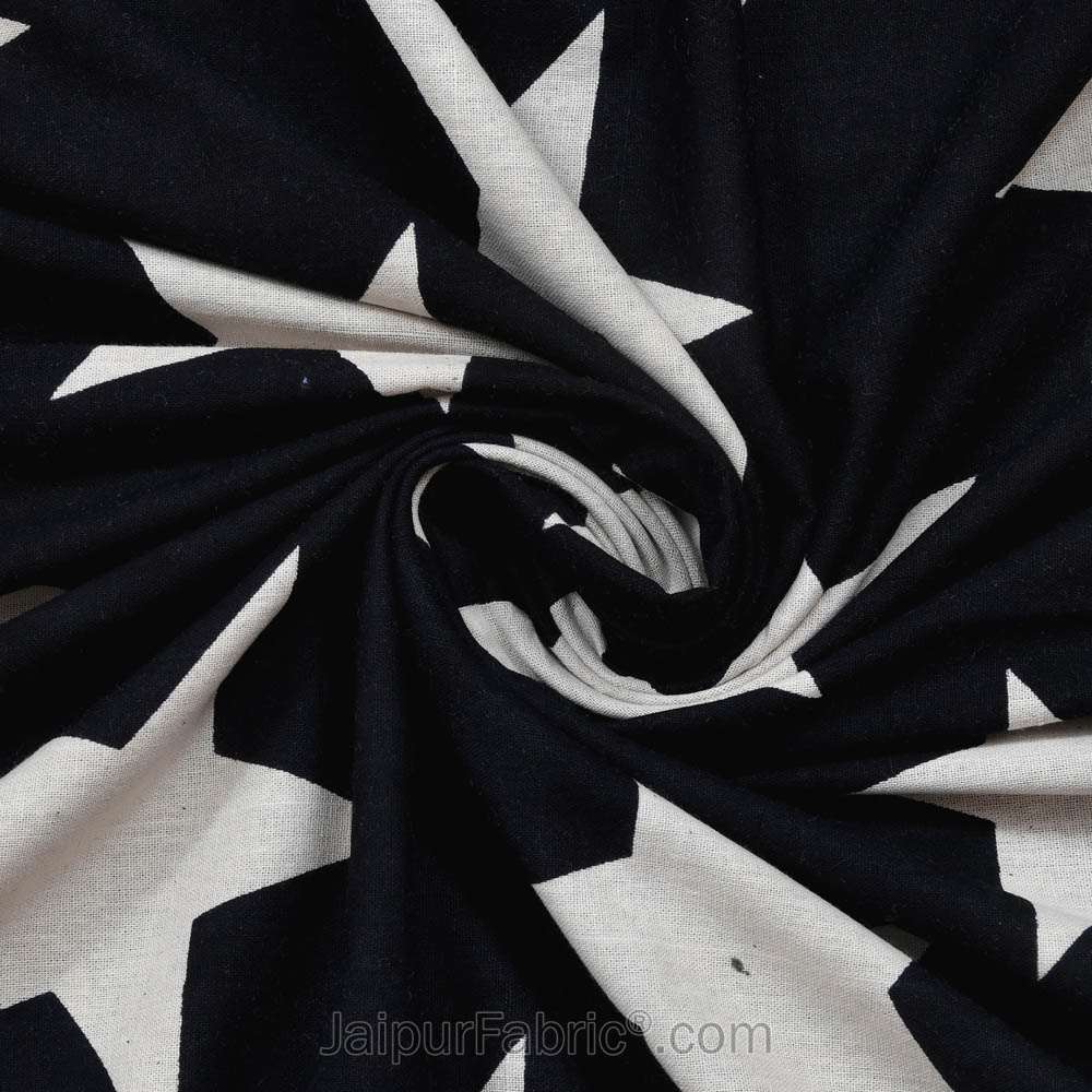 Shinning Stars On Night Black Bedsheet