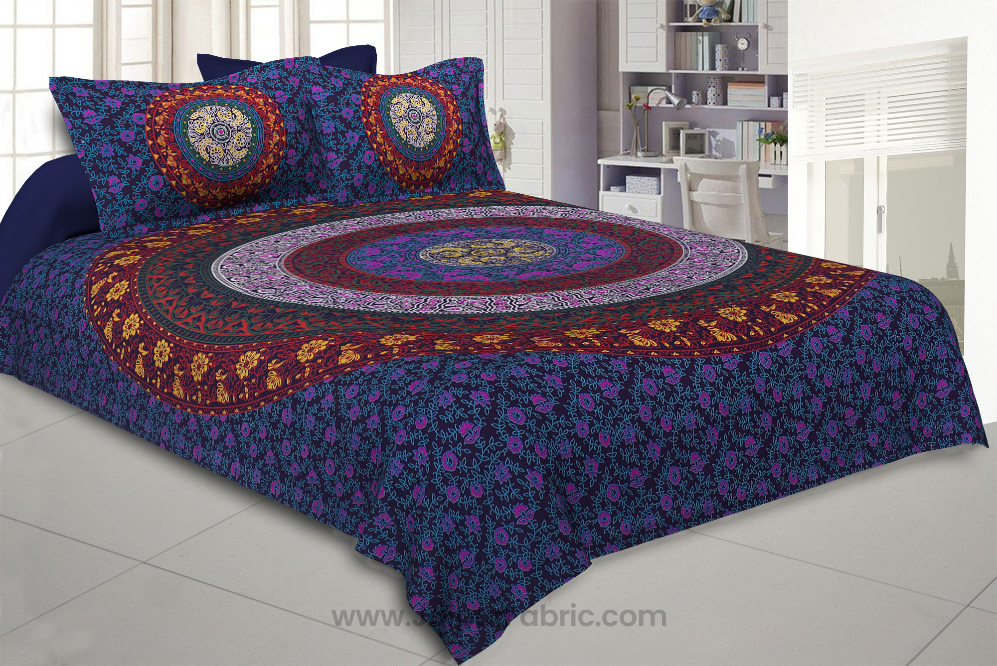 Purple Double Bedsheet Indian Mandala Tapestry Hippy Tapestries Hippie Beach Throw