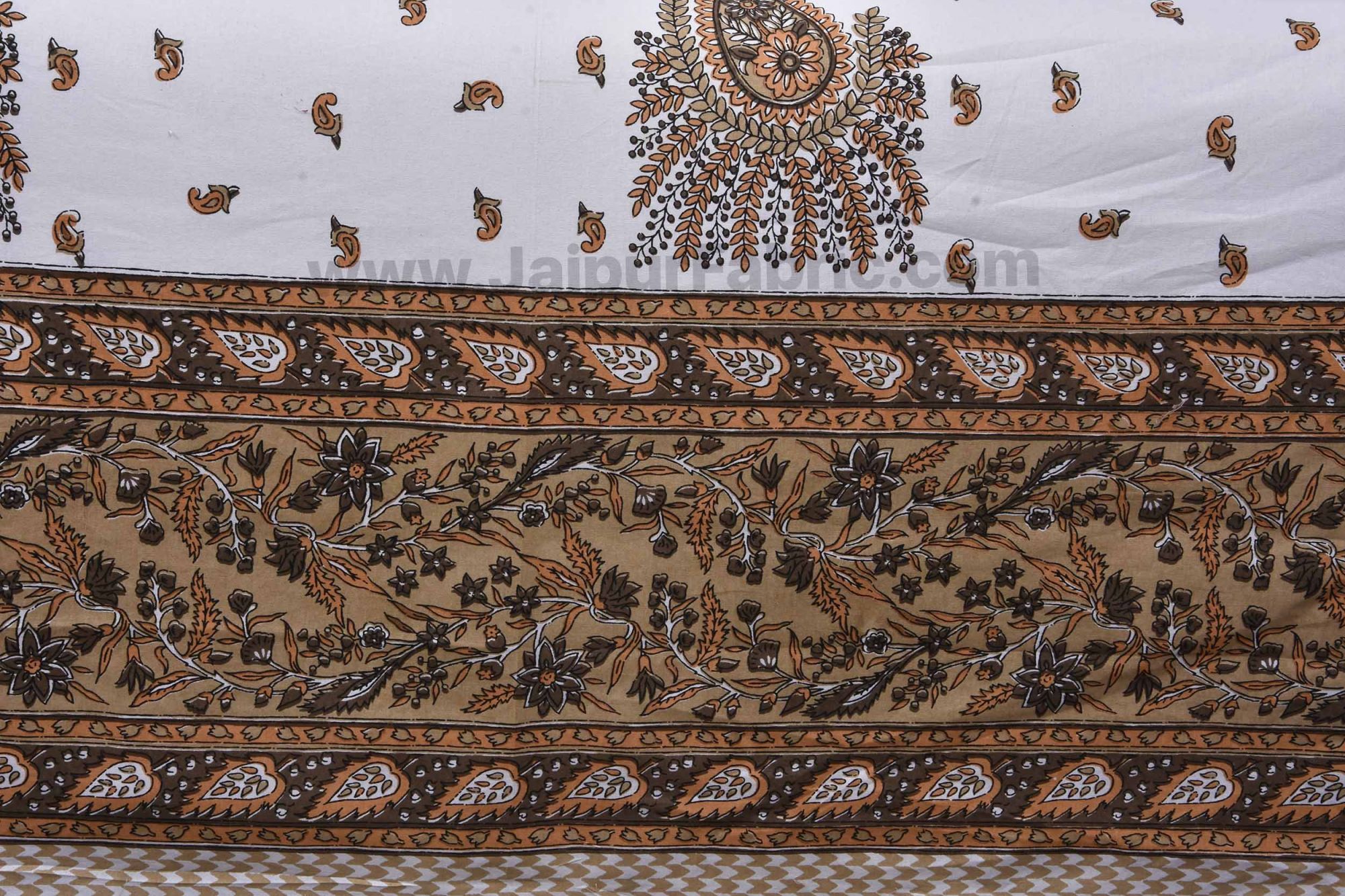 Brown Pageant Paisley Double Bedsheet