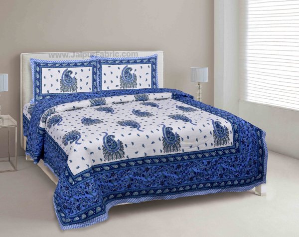 Blue Pageant Paisley Double Bedsheet