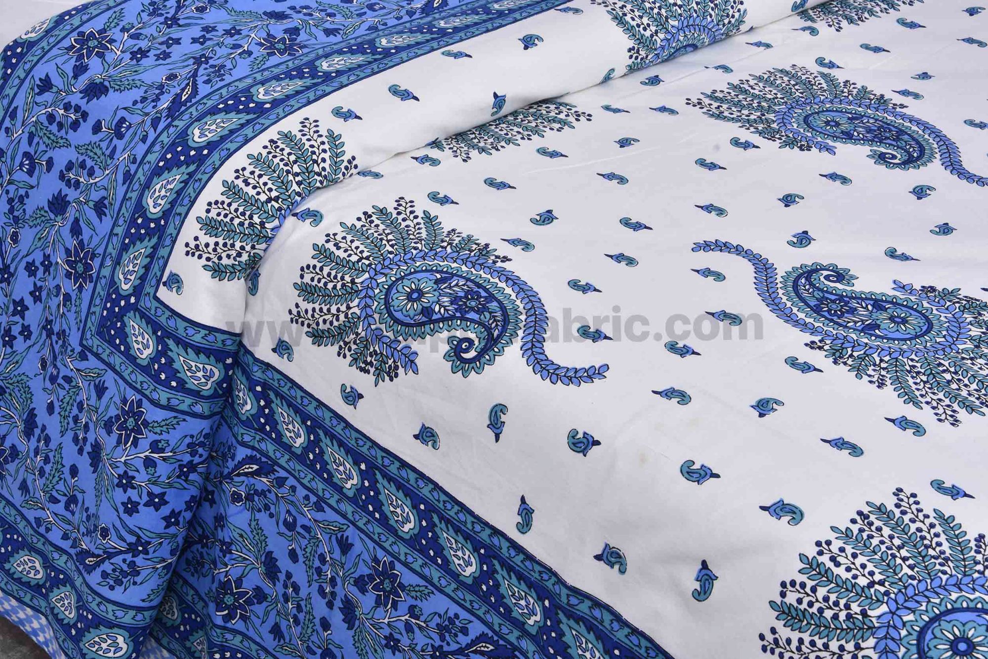 Blue Pageant Paisley Double Bedsheet